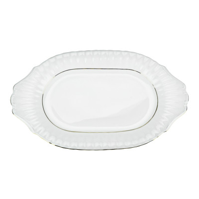Półmisek owalny porcelana CHODZIEŻ Iwona złota linia 39 cm