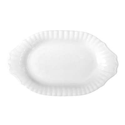 Półmisek owalny porcelanowy CHODZIEŻ Iwona Biała 39 cm