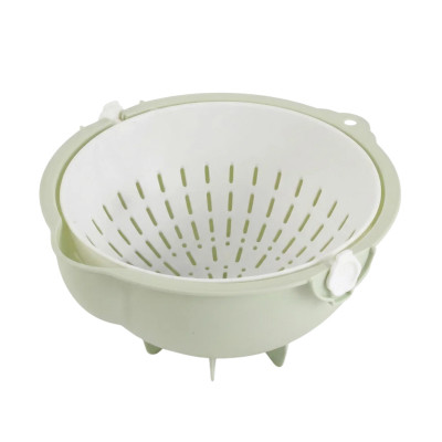 Grawitacyjny durszlak z miską Modern Kitchen miętowy 27x25x13,5 cm
