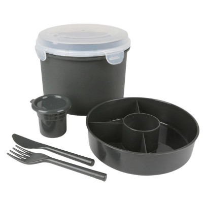 Zestaw lunchbox ze sztućcami i pojemnikiem na sos 1l mix kolorów