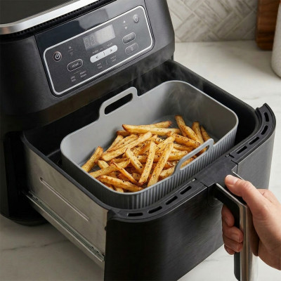 Wkład silikonowy prostokątny do frytkownicy Air Fryer 20x12x7 cm
