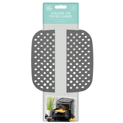 Zestaw 2 wkładów silikonowych perforowanych do frytkownicy Air Fryer 21x21 cm