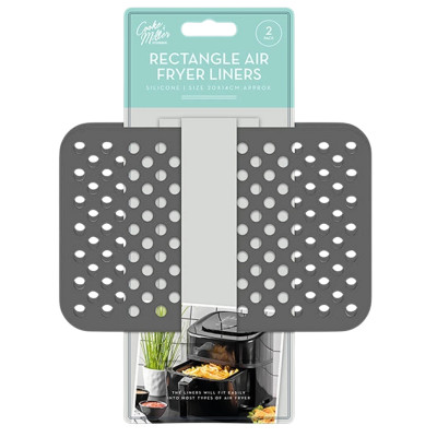 Zestaw 2 prostokątnych wkładów silikonowych perforowanych do Air Fryer 20x141 cm