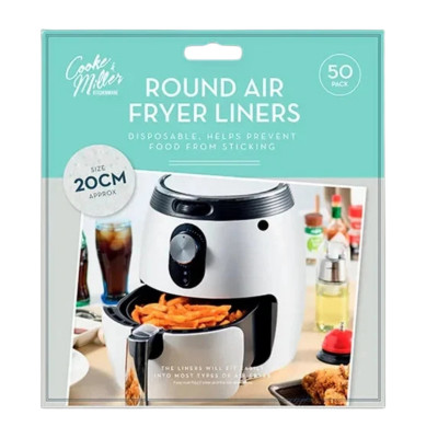 Zestaw 50 perforowanych wkładów papierowych do Air Fryer 20 cm okrągłe