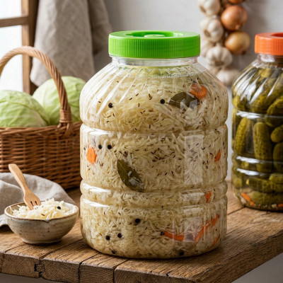 Słoik plastikowy PET na przetwory 8l mix kolorów