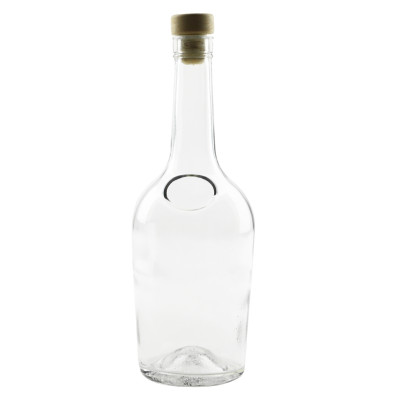 Szklana butelka ozdobna na nalewki z korkiem 500 ml