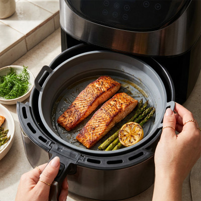 Składany wkład silikonowy do frytkownicy Air Fryer okrągły 20 cm