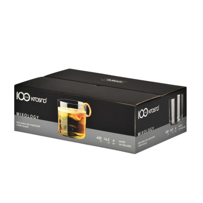 Zestaw 6 szklanek do cydru i napojów KROSNO Mixology 420 ml