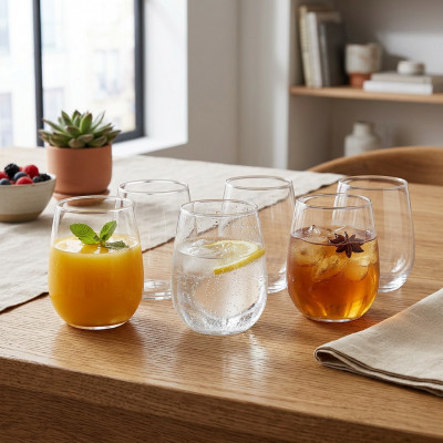 Zestaw 6 szklanek do soków wody napojów 500 ml