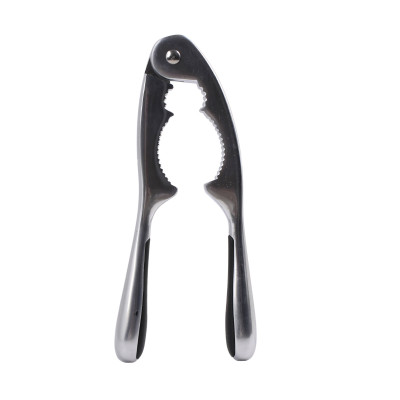 Metalowy dziadek do orzechów z silikonowymi rączkami 17 cm
