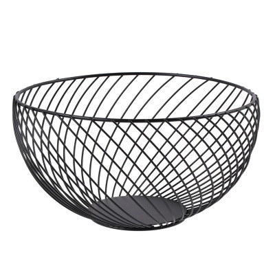 Koszyk na owoce metalowy czarny 25 cm
