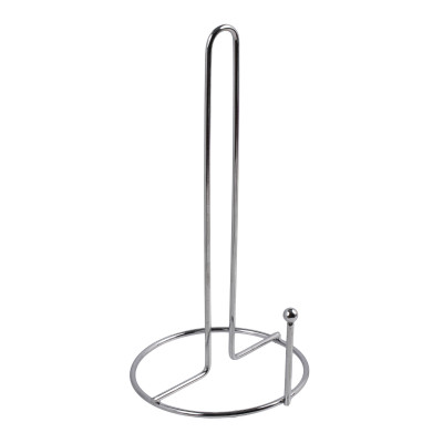 Metalowy stojak na ręcznik papierowy srebrny 28 cm