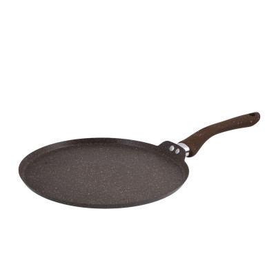 Patelnia do naleśników granitowa 28 cm brązowa