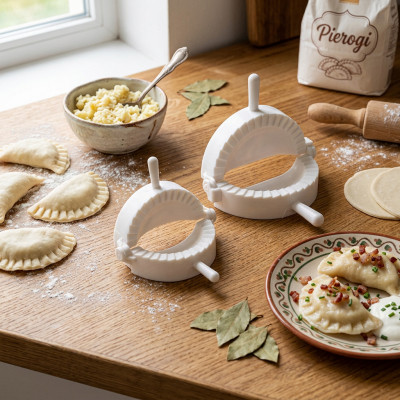 Zestaw 2 foremek do pierogów pierogownice plastikowe mix