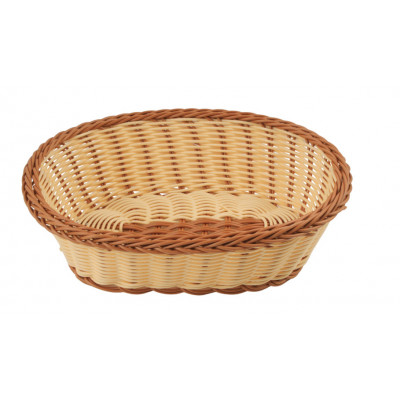 Owalny koszyk na pieczywo 26 × 21 cm, kremowy