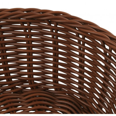 Owalny koszyk na pieczywo 26 × 21 cm, ciemnobrązowy