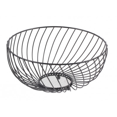 Metalowy koszyk na owoce 22 cm, czarny