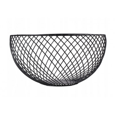Metalowy koszyk na owoce 22 cm, czarny