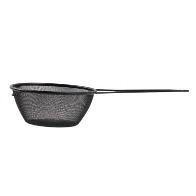 Czarne sitko kuchenne z uchwytem 24 cm