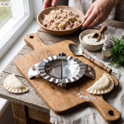 Stalowa foremka do pierogów 8 cm