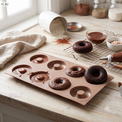 Silikonowa forma do donutów 28,5 × 16,5 cm