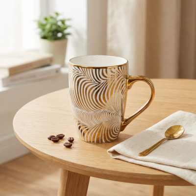 Kubek ceramiczny Gold 350 ml, mix wzorów 26PHU-371