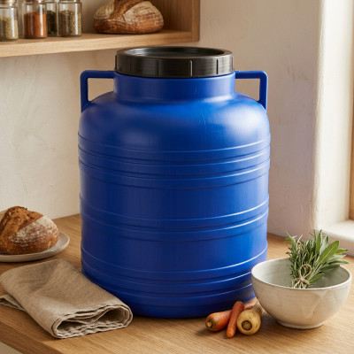 Beczka plastikowa z uszami szeroki wlew 60l