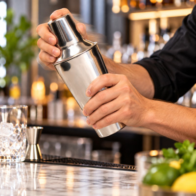Shaker barmański stalowy 500 ml 22 cm