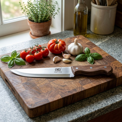 Nóż kuchenny 18 cm z brązową rękojeścią 26PHU-848-2