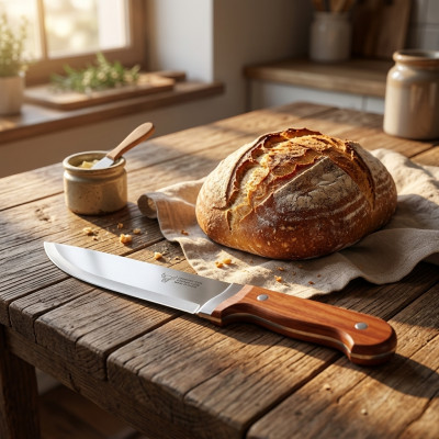 Nóż kuchenny 20 cm z brązową rękojeścią 26PHU-825-3