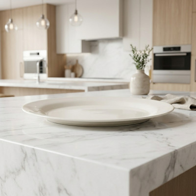 Półmisek owalny porcelanowy 30 × 21 cm – kremowy