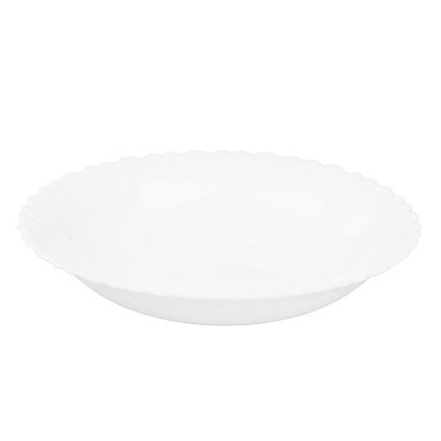 Talerz głęboki talerz do zupy szkło hartowane Carbo biały 22 cm