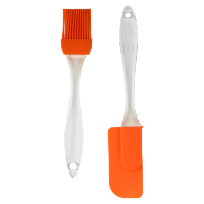 Zestaw mini pędzelek silikonowy + szpatułka mix kolorów