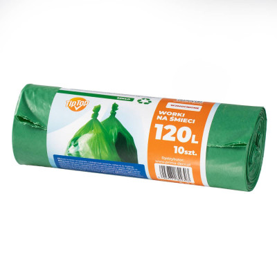 Worki na śmieci 120l Tip Top zielone szkło 10 szt