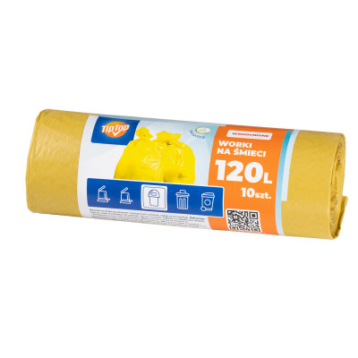 Worki na śmieci 120l Tip Top żółte plastik 10 szt