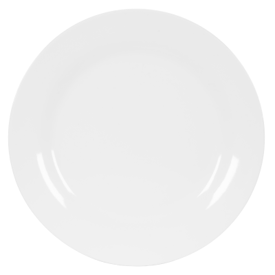 Talerz obiadowy płytki porcelanowy biały PRIMA DECO 26,5 cm