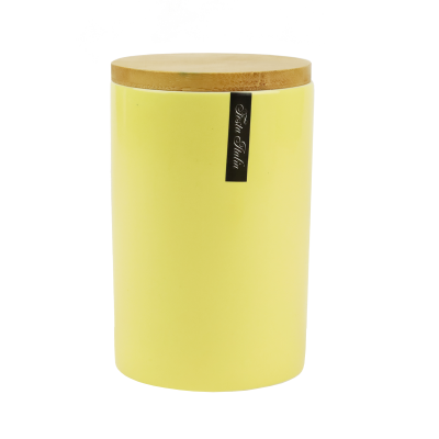 Pojemnik ceramiczny na produkty sypkie Napoli żółty 700 ml