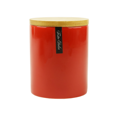 Pojemnik ceramiczny na produkty sypkie Napoli czerwony 500 ml