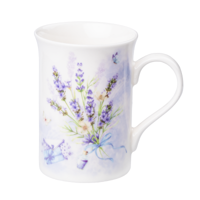 Kubek porcelanowy PRIMA DECO Lawenda 320 ml