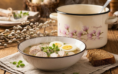 Idealny żurek wielkanocny: Tradycyjny przepis i sekrety pięknego stołu, które zachwycą Twoich gości.