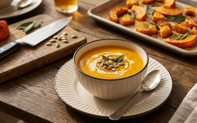 Zupa krem z dyni hokkaido. Jak ją upiec, żeby nie była mdła i wodnista?